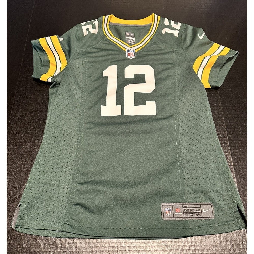 Aaron Rodgers Green Bay Packers NFL Football Jersey‎ Women's Sz M Nike On Field